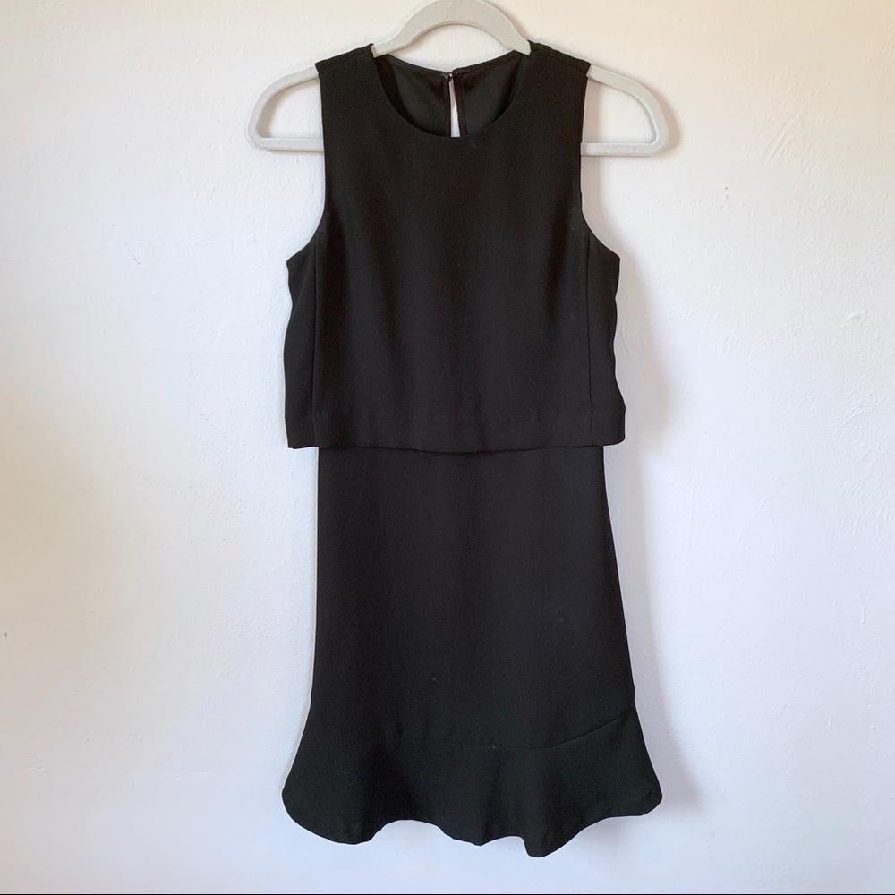 Banana Republic Black Fluted Dress